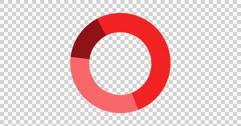Image of pie chart graph data processing on transparent background Illustrazione stock