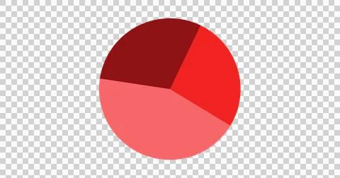 Image of pie chart graph data processing on transparent background Illustrazione stock
