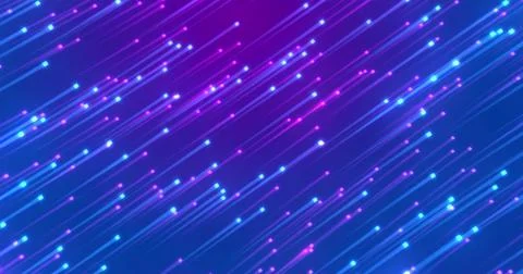Image of pink and blue lights floating over blue background Stock Illustration