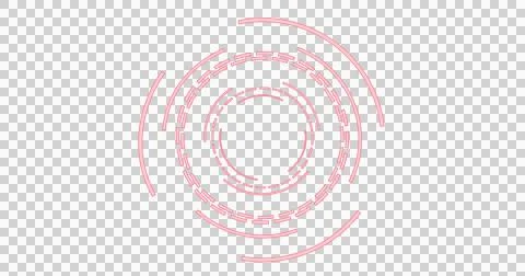 Image of pink circular digital interface spinning over transparent background Stock Illustration