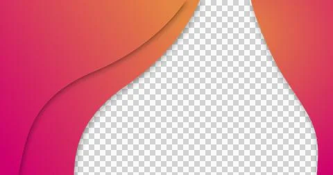 Image of pink to orange gradient lines waving in seamless loop on white Stock Illustration