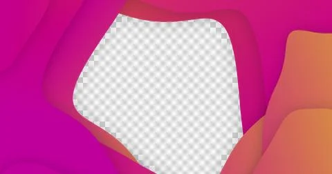 Image of pink to orange gradient lines waving in seamless loop on white Stock Illustration