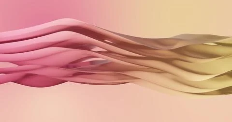Image of pink to yellow gradient layers waving over gradient background Stock Photos