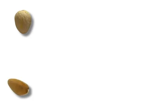 Image of pistachio shells on white background 写真素材
