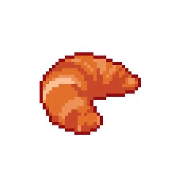 Image of pixel bread. Vector illustration for retro games. cross stitch patte Stock Illustration