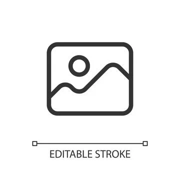 Image pixel perfect linear ui icon Stock Illustration