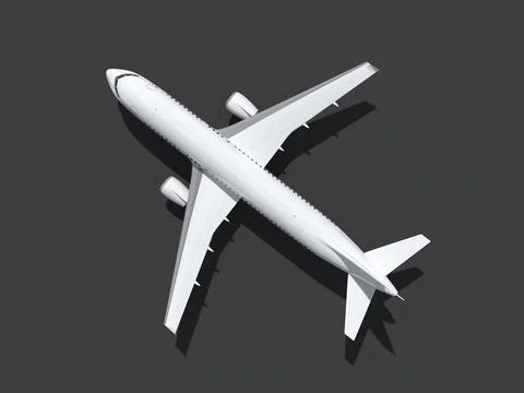 An image of a plane at the ground from above Stock Illustration