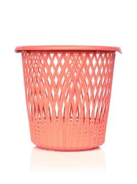 Image of plastic basket on white background Stock Photos