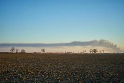 The image of the plowed field. Stock Photos