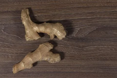An image of the popular spice ginger root. Stock Photos