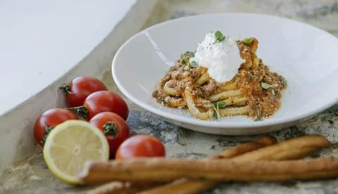 Image of portion of food Stock Photos