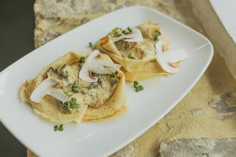 Image of portion of food Stock Photos