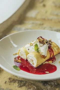 Image of portion of food Stock Photos