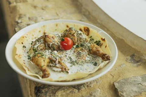 Image of portion of food Stock Photos