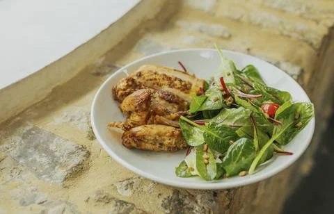 Image of portion of food Stock Photos