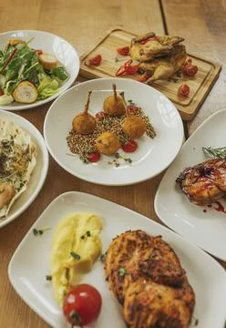 Image of portion of food Stock Photos