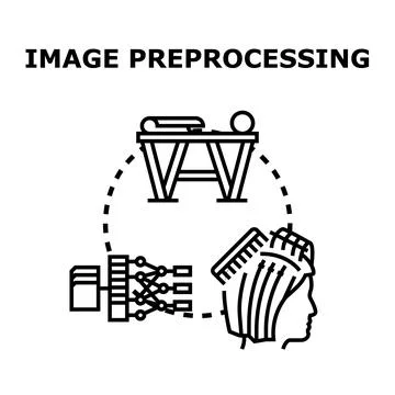 Image preprocessing concept for digital data preparing Stock Illustration
