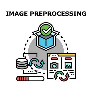 Image preprocessing data flow workflow automation system イラスト素材