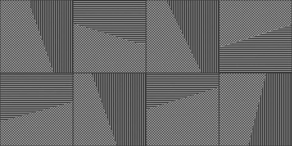 The image presents a grayscale graphic of a square pattern. 스톡 일러스트