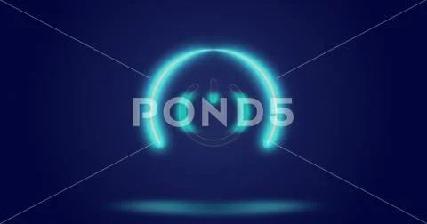 Image of processing circle and on button over navy background ~ Hi Res ...