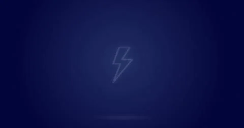 Image of processing circle and lightning over navy background Stock Photos