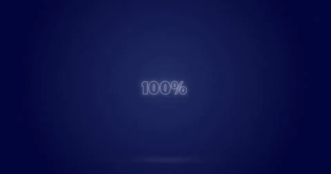 Image of processing circle and percents over navy background Stock Photos