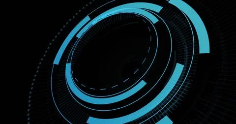 Image of processing circle on black background 스톡 일러스트