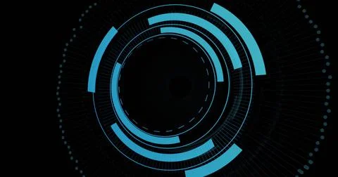 Image of processing circle on black background イラスト素材