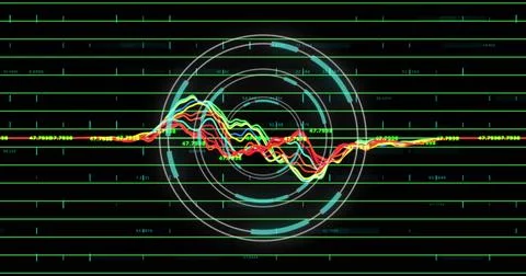 Image of processing data and rotating image image image green circles Stock Photos