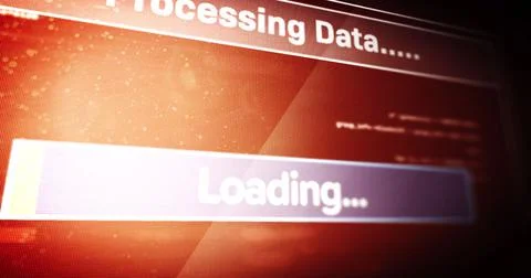 Image of processing data text digital interface flickering on screen Stock Illustration