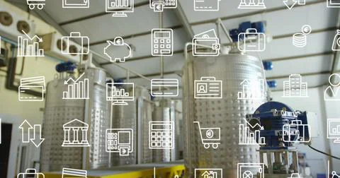 Image of processor socket over refinery Stock Photos