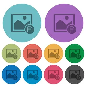 Image properties color darker flat icons Stock Illustration