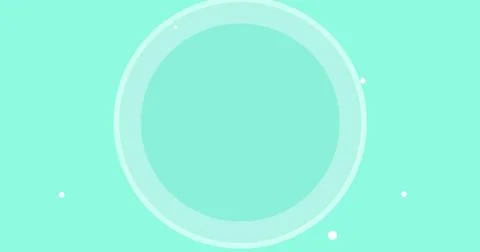 Image of pulsating circle on green background with white dots Stock Illustration