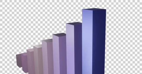 Image of purple chart on transparent background Stock Illustration