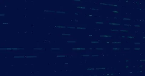 Image of purple wave pattern and green dots forming line graph over trading Illustrazione stock