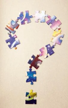 Image of puzzle element question mark 스톡 사진