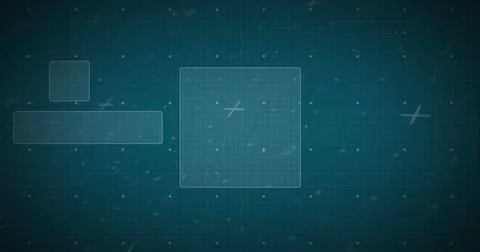 Image of qr code over circles with arrows against circuit board pattern and Illustrazione stock