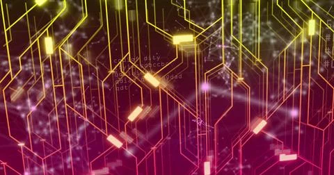 Image of qr code over network of connections 写真素材