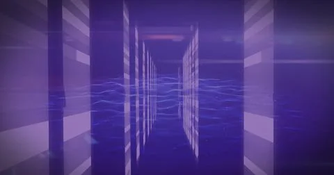 Image of qr code over shapes Stockfoto's