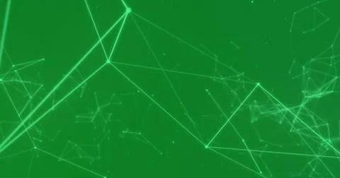 Image of qr code with white network of connections on green background 스톡 일러스트