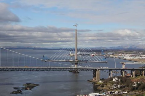 Image of Queensferry Crossing being built Stock-Fotos