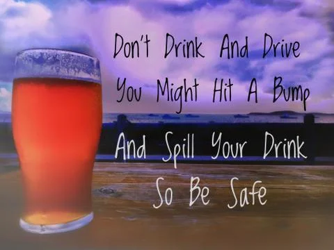 Image with quotes about drinking beer Foto stock