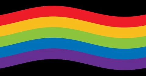 Image of rainbow wave moving on loop over transparent background 스톡 일러스트