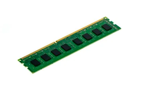 Image of a ram memory on a white background. Equipment and computer hardware. Stock Photos