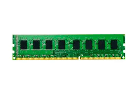 Image of a ram memory on a white background. Equipment and computer hardware. Stock Photos