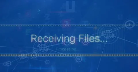 Image of receiving files text and data processing 스톡 일러스트