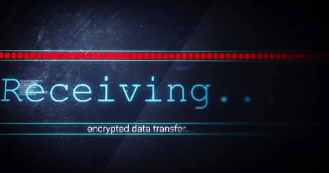 Image of receiving text flickering digital interface on screen Stock Illustration