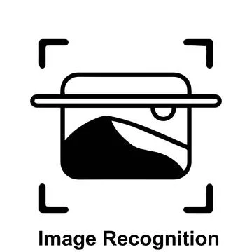 Image recognition vector icon design. Illustrazione stock