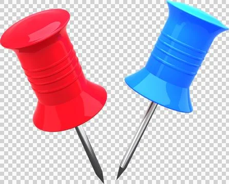 Image of red and blue map pin icons Stock Photos