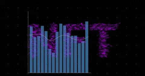 Image of red equations and statistical information processing on black Stock Illustration